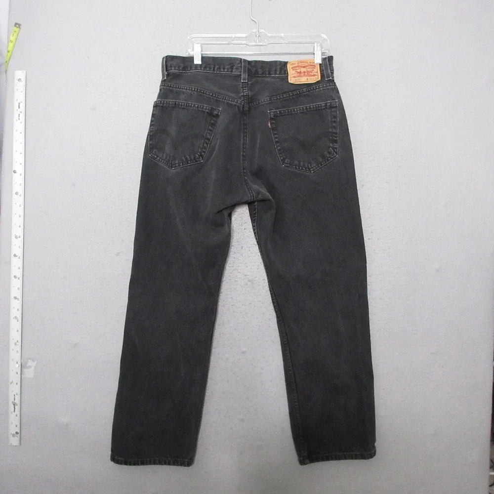 Levis 505 Jeans Men 36x30 505 Faded Black Straight Leg 90s Grunge‎ Indie Classic